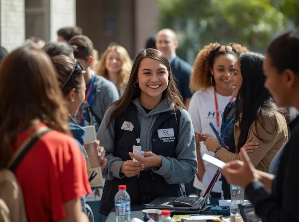 Business professionals building relationships